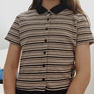 ✨Striped collar shirt✨